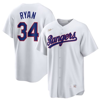 mens nike nolan ryan white texas rangers home cooperstown co